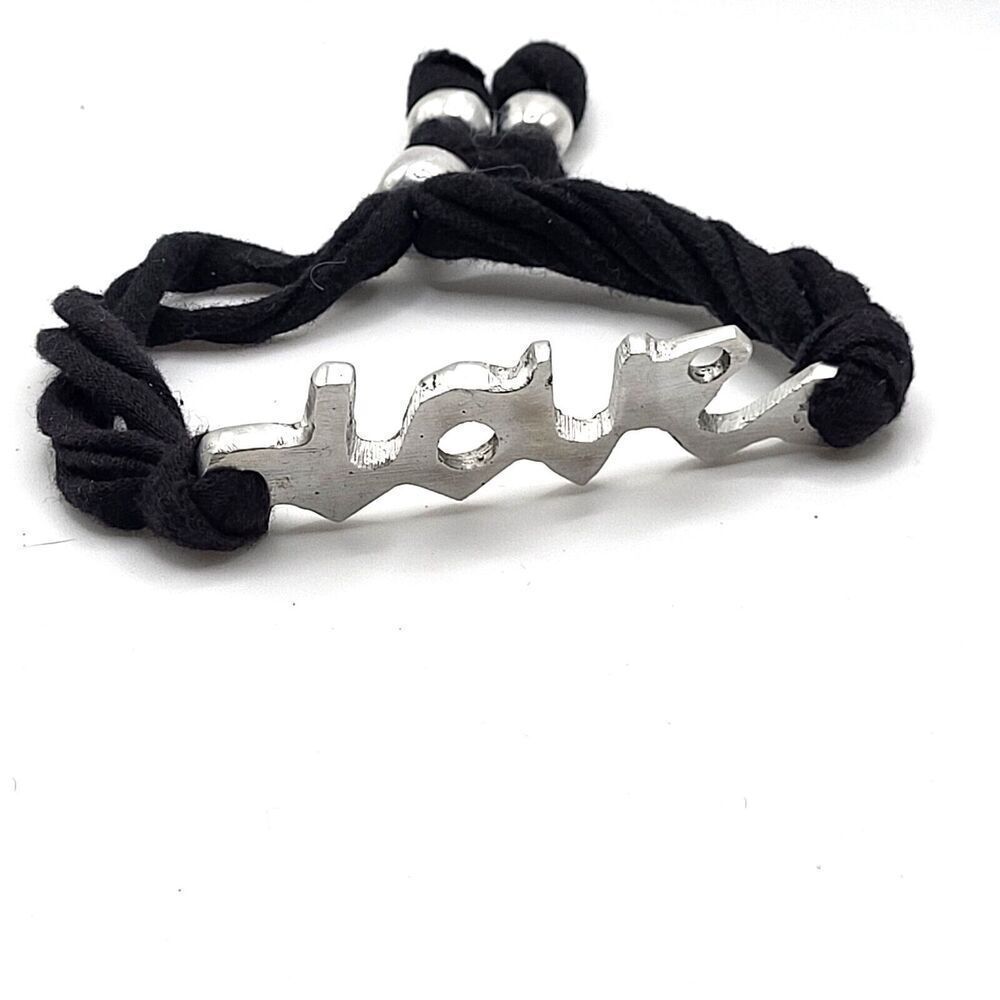 Artisan Handmade Pewter Love Bracelet 10in max Slide